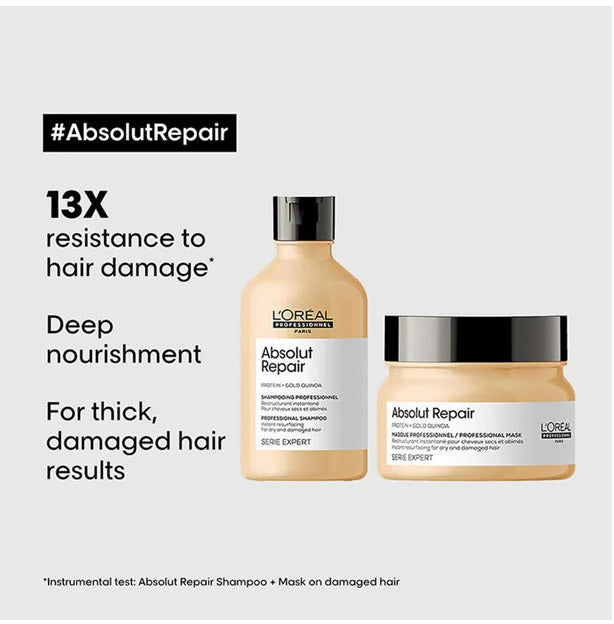 LOreal Professionnel Absolut Repair Shampoo& Hair Mask Combo, Serie Expert - combo - 300ml + 250ml
