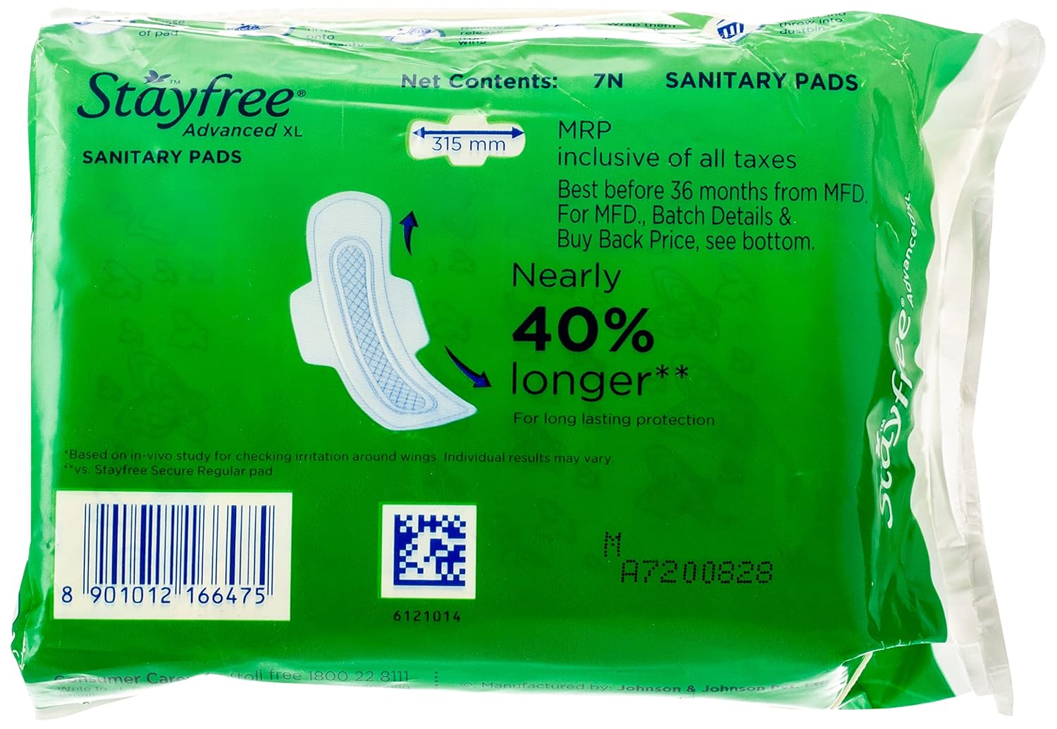 Stayfree Advanced Xl Ultra Comfort Sanitary Napkins With Wings (7 Count)