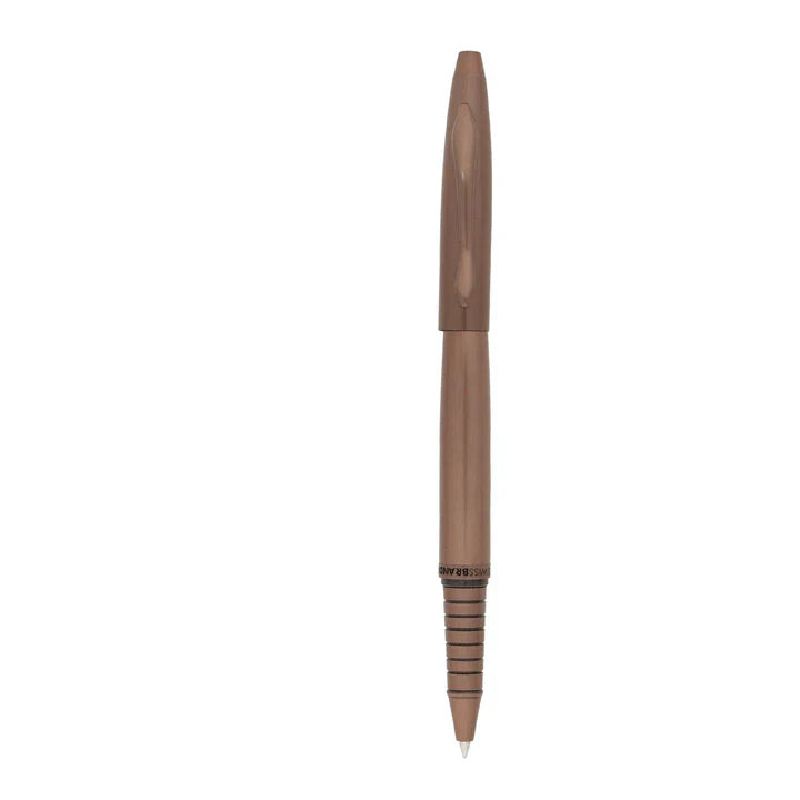 SWISSBRAND Opulent 2523 Matte brown Rollerball Pen with brown trim