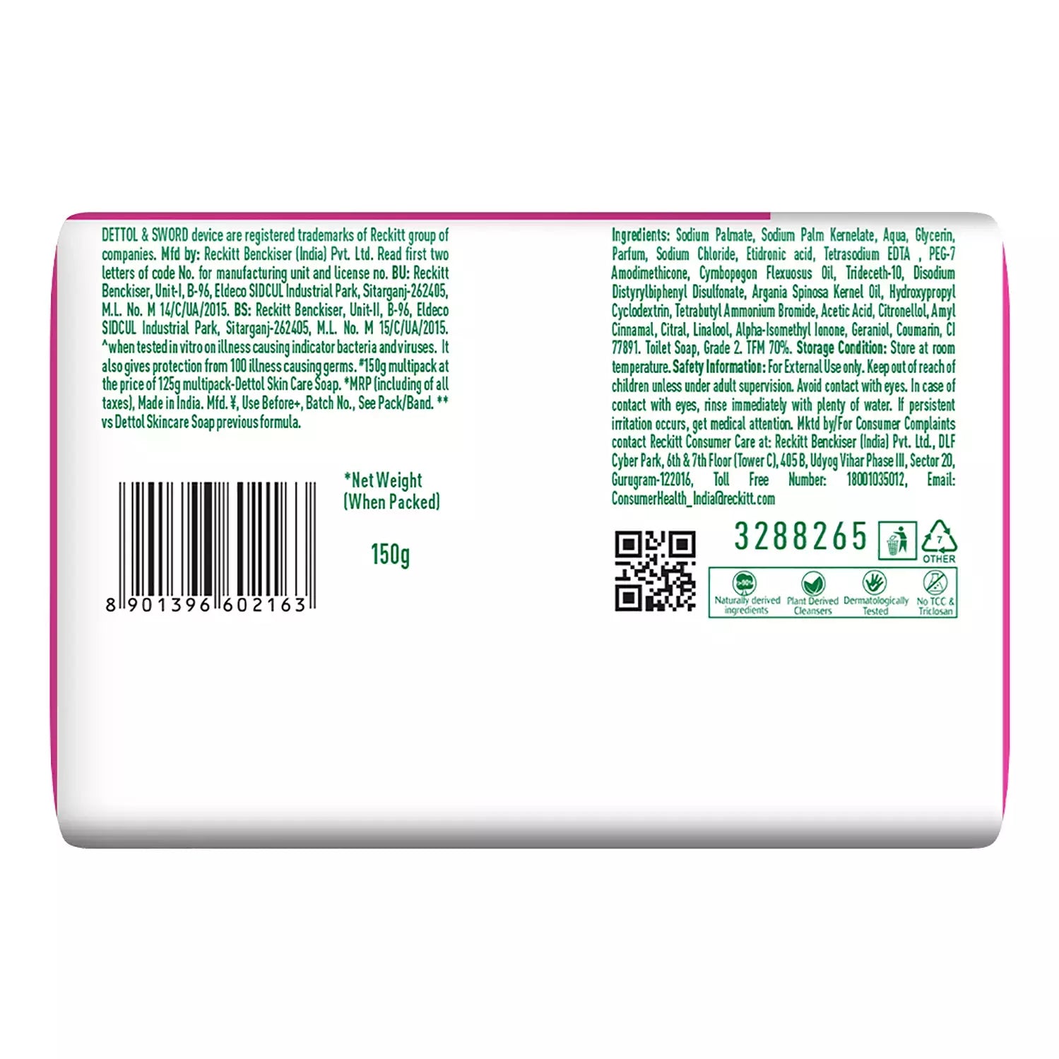Dettol Skincare Moisturizing Beauty Bathing Soap 150g Pack Of 4