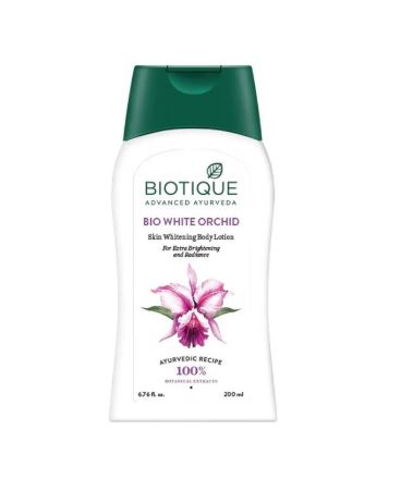 Biotique Bio White Orchid Skin Whitening Body Lotion for Combination Skin, 200 Ml