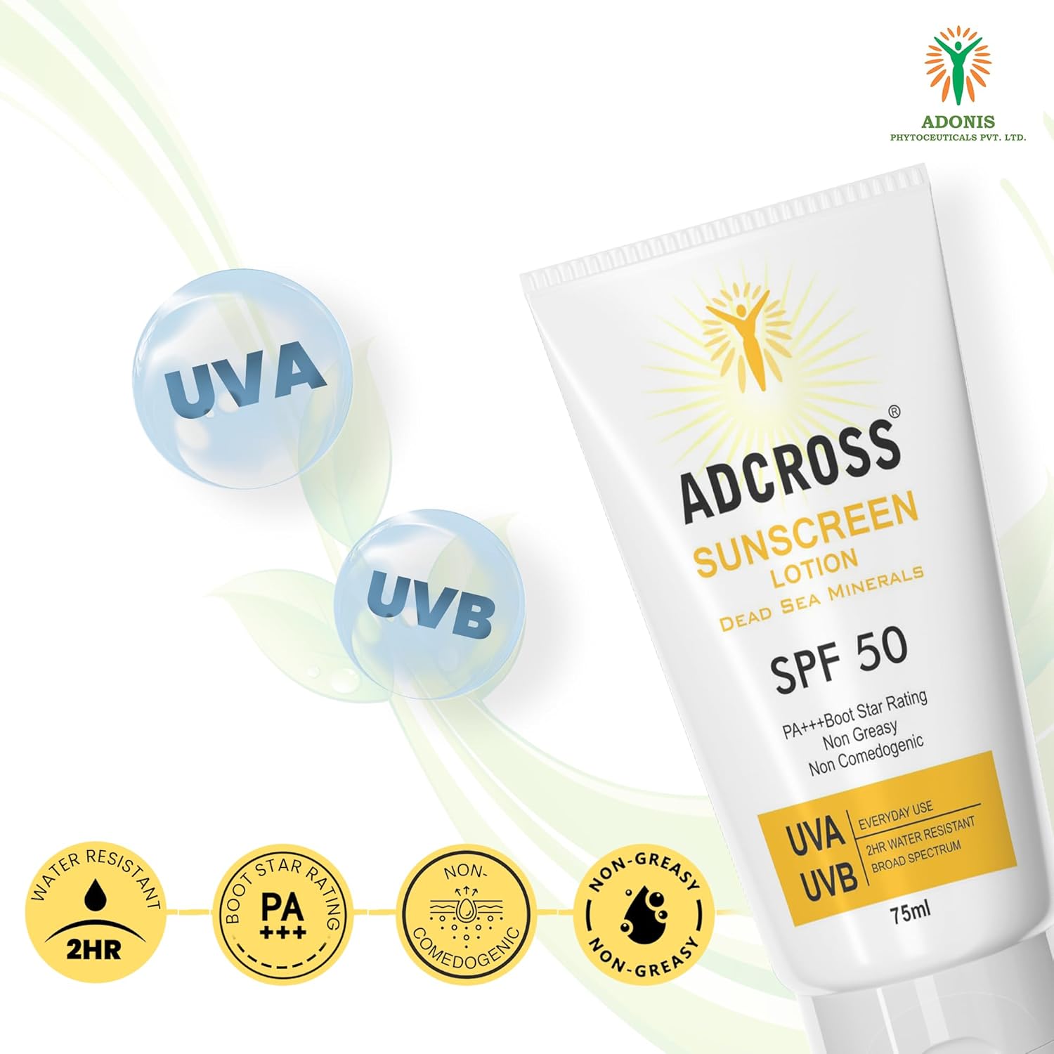 Adonis Adcross Sunscreen Lotion - 75 ml