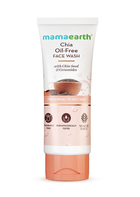 Mamaearth Chia Oil-Free Face Wash with Chia Seed & Ceramides for Normal to Oily Skin - 100 ml