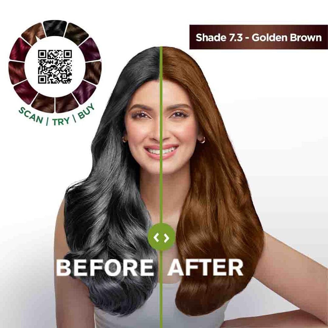 Garnier Color Naturals Ultra Hair Color - 7.3 Golden Brown - 55ml + 50gm