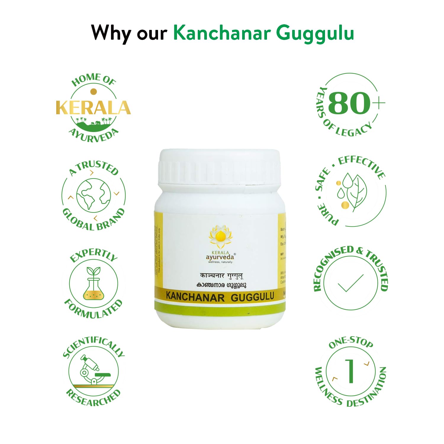 Kerala Ayurveda Kanchanar Guggulu - 60 tabs