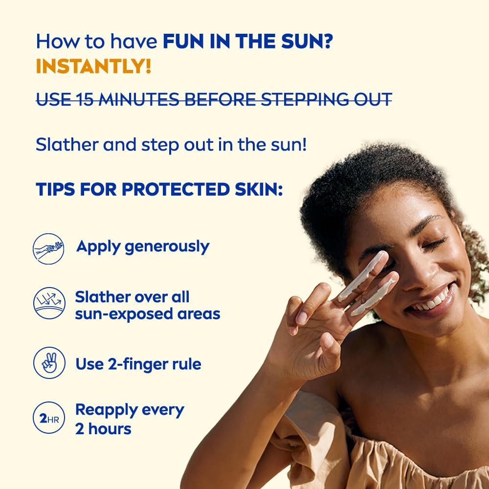 Nivea Sun Shine Control SPF 50 Sunscreen Ultra Matte, No White Cast, Instant UV Protection - 50 ml