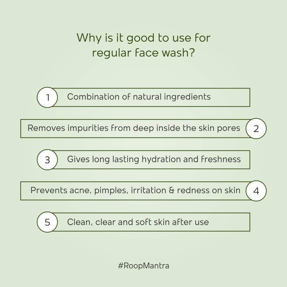 Roop Mantra Ayurvedic Aloe Vera Face Wash With Tulsi & Neem | 115 ml