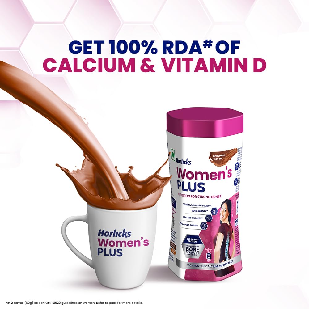 Horlicks Women's Plus Chocolate Nutrition Drink | 400 g Jar