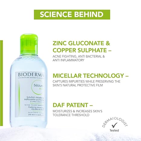 Bioderma Sébium H2O Purifying Micellar Cleansing Water - 100 ml