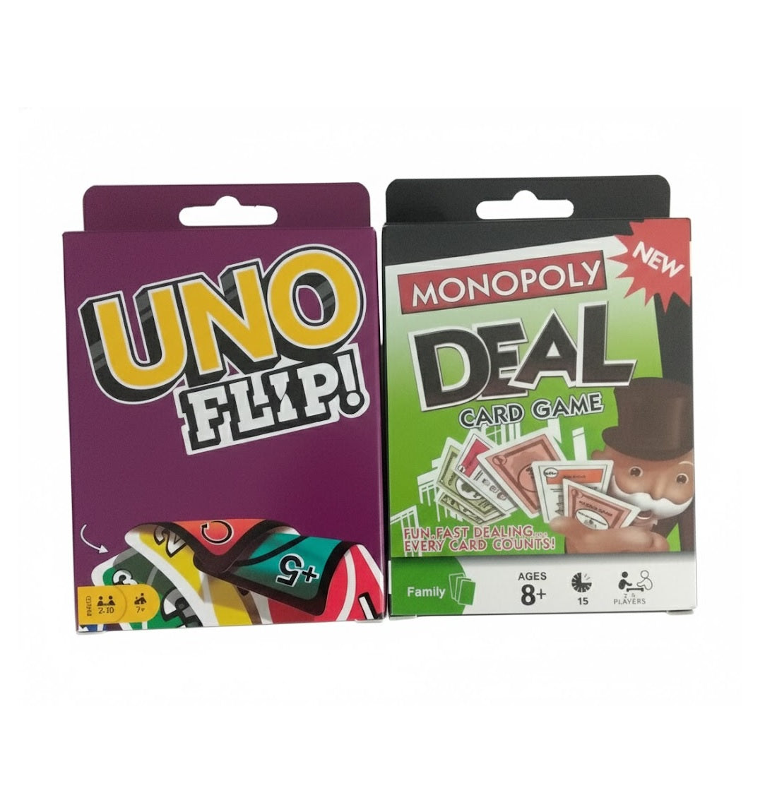 UNO Flip & Monopoly DEAL Card Game Combo | Best Travel and Night Game