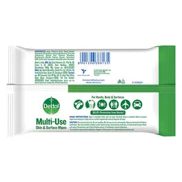 Dettol Disinfectant Multi-Use Skin & Surface Wipes, 10 pcs