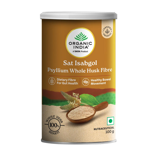 Organic India Sat Isabgol Psyllium Whole Husk Powder - 100 gm