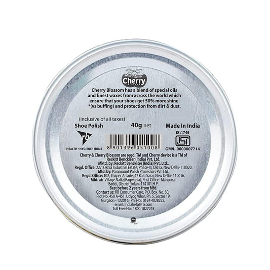 Cherry Blossom Wax Shoe Polish Dark Tan - 40gm