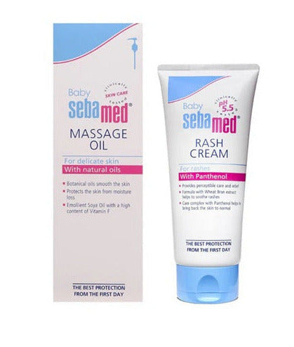 SebaMed Baby Rash Cream 100ml & Baby Massage Oil 150ml Combo