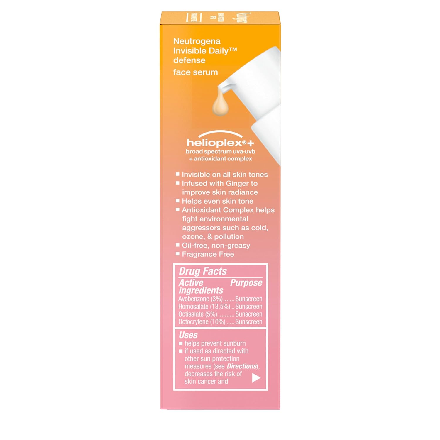 Neutrogena Invisible Daily Defense Face Serum - 50 ml
