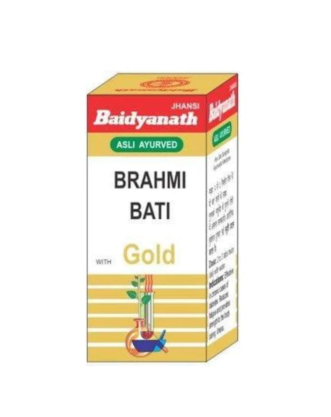 Baidyanath Jhansi Brahmi Bati with Gold 10 Tab - 10 Tabs