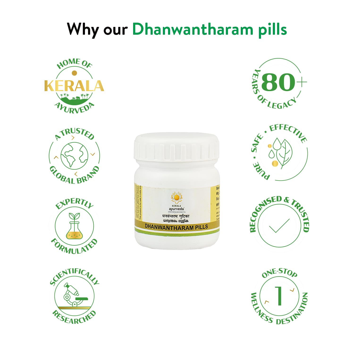 Kerala Ayurveda Dhanwantharam Gulika / Pills - 50 Tabs