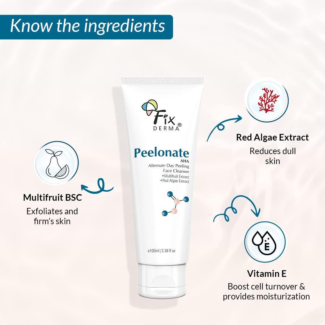 Fixderma Peelonate AHA Alternate Day Peeling Face Cleanser - 100 ml