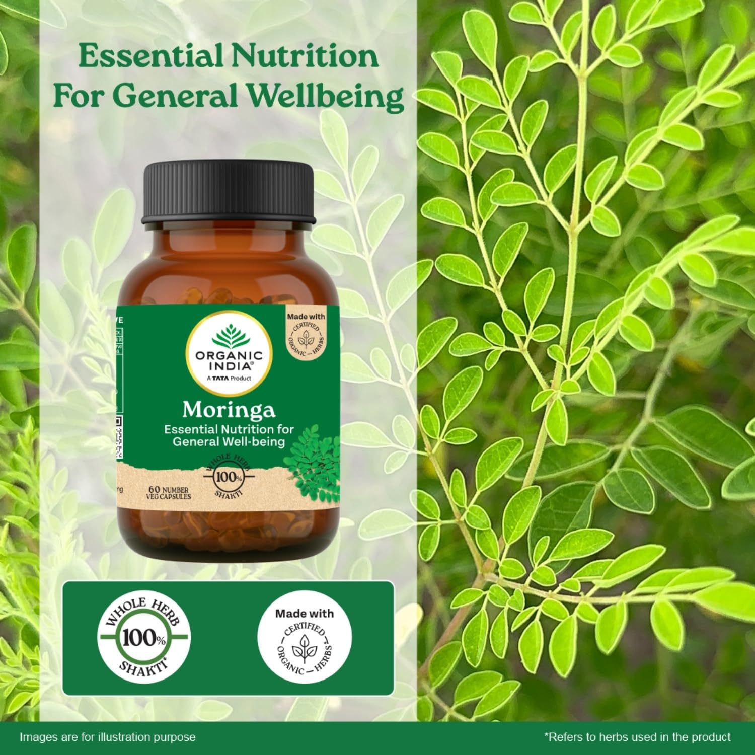 Organic India Moringa 30 Capsule | Supports Energy Levels, Stamina & Vitality