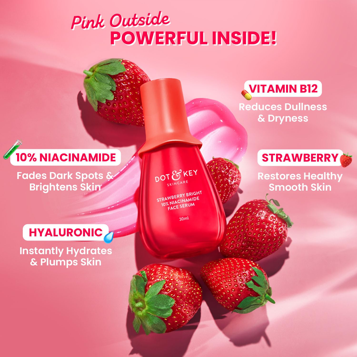 Dot & Key Strawberry Bright 10% Niacinamide Face Serum - 30 ml