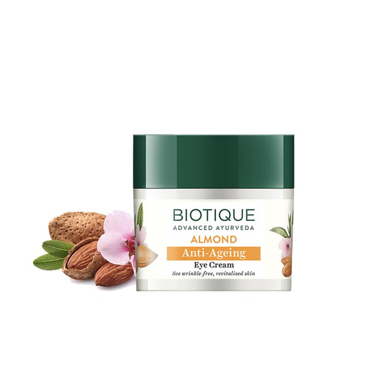 Biotique Advanced Ayurveda Bio Almond Soothing & Nourishing Eye cream - 15 gm