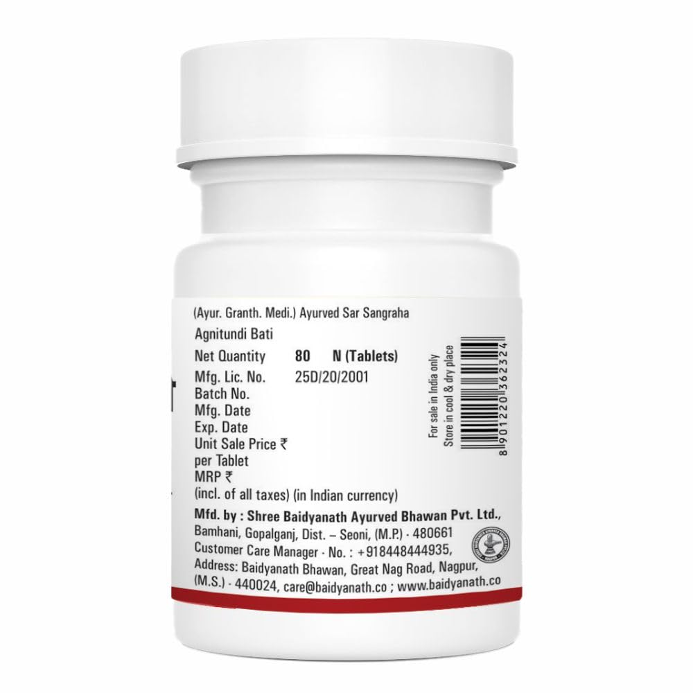 Baidyanath Agnitundi Bati - 80 Tabs