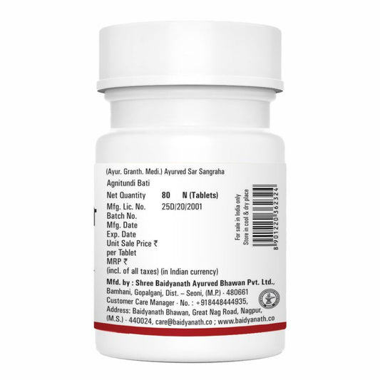 Baidyanath Agnitundi Bati - 80 Tabs