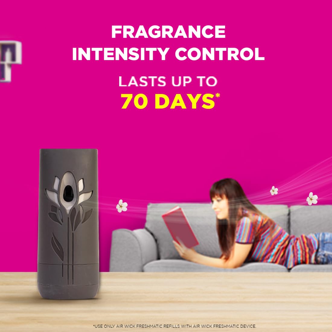 Air Wick 250 ml - Vanilla & Muskmelon (Summer Delights), Refill + Automatic Spray| Freshmatic Air Freshener Kit