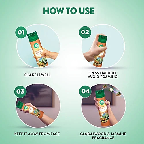 Airwick Air Freshener Spray, Sandalwood & Jasmine, 245 ml