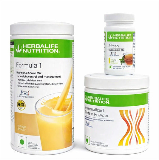 Herblife Nutrition Shake Mix Mango Flavor 500g With Protine Powder 200g & Natural Tulshi Afresh 50g