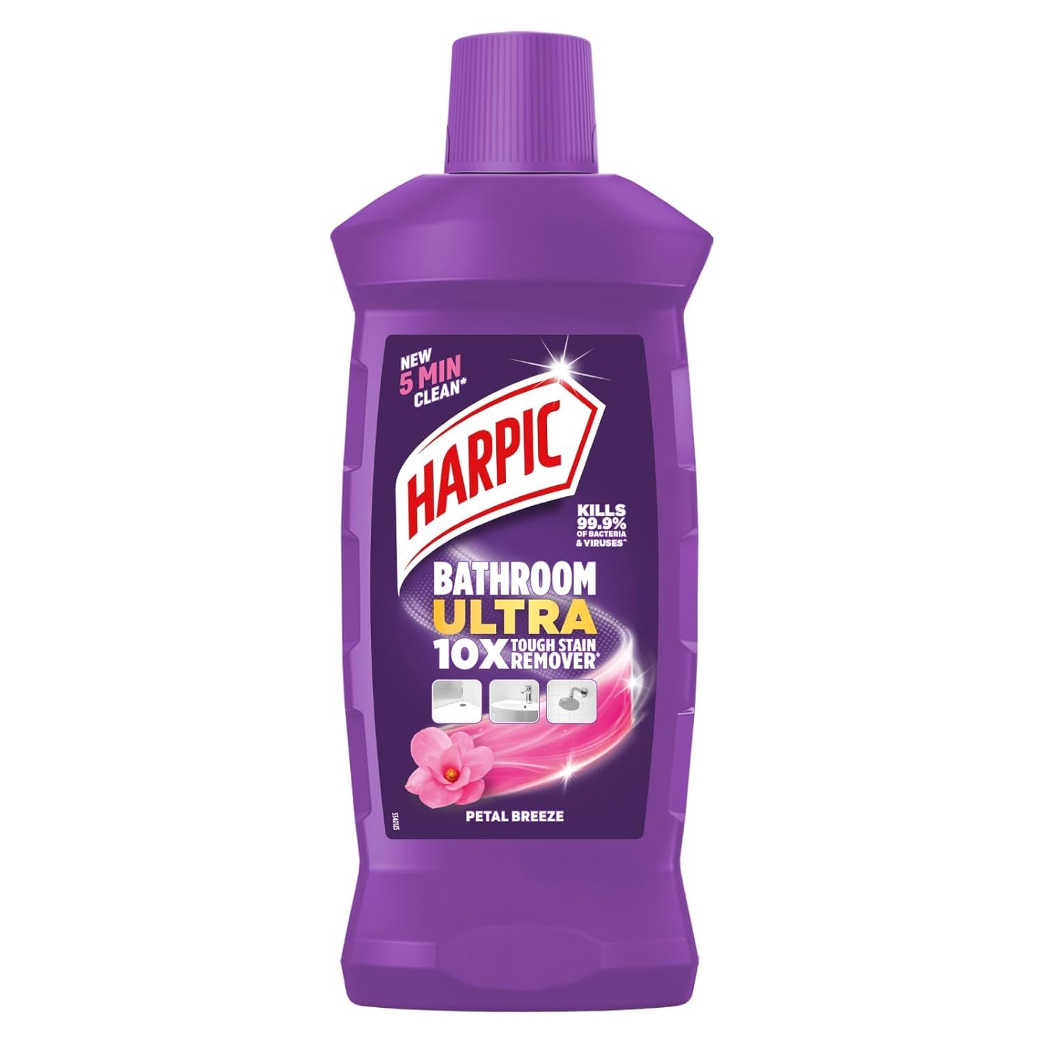 Harpic Bathroom Cleaner Ultra | Petal Breeze | 1L | 10X Tough Stain Remover
