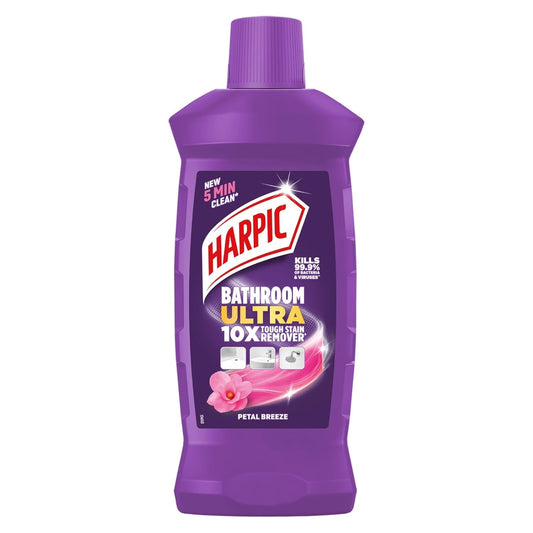 Harpic Bathroom Cleaner Ultra | Petal Breeze | 1L | 10X Tough Stain Remover