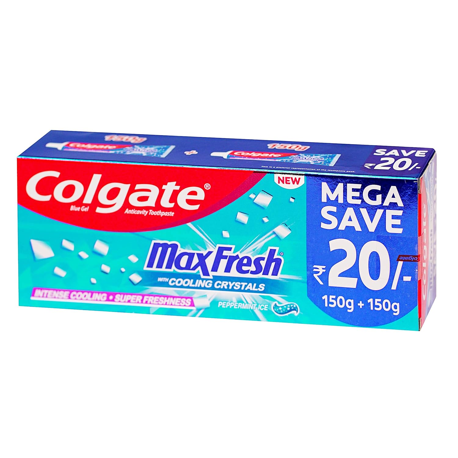 Colgate Toothpaste Maxfresh with Cooling Crystals, 2 X150 gm