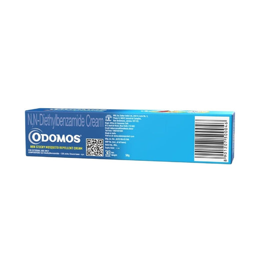 Dabur Odomos Non-Sticky Mosquito Repellent Cream With Vitamin E & Almond - 50 gm - Pack of 1