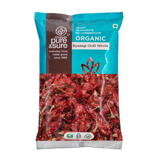 Pure & Sure Organic Byadagi Chilli Whole - 100 gm
