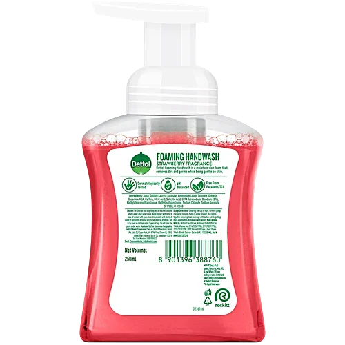 Dettol Strawberry Fragrance Foaming Handwash, 250 ml