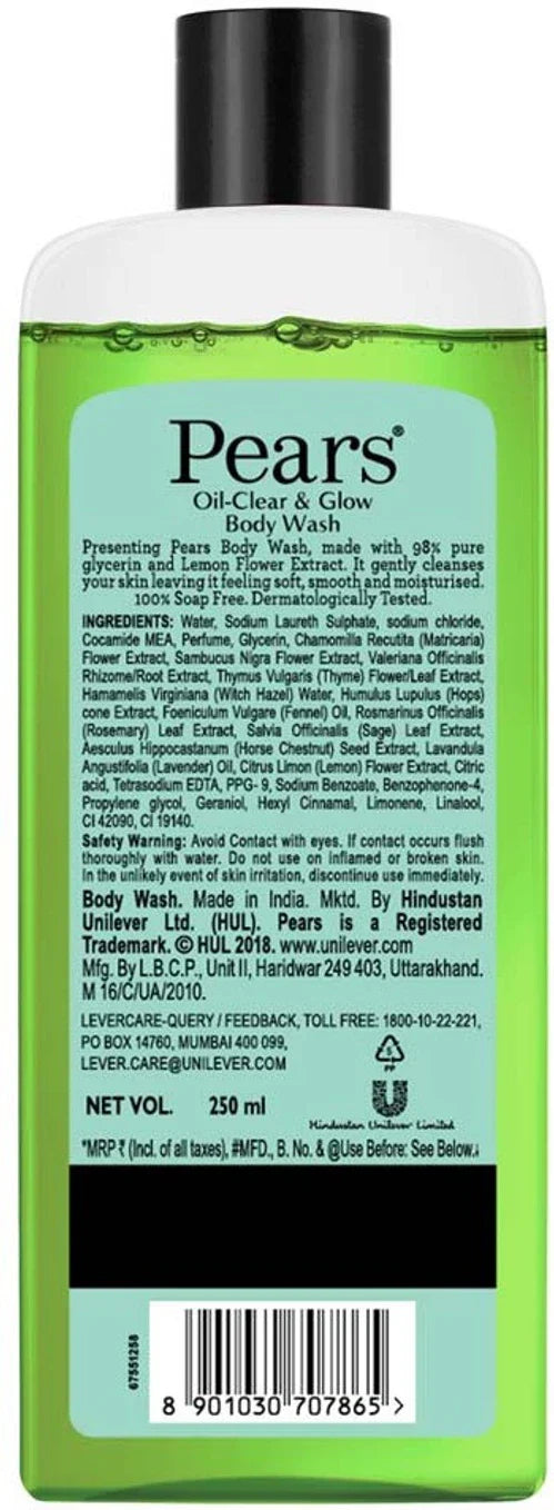 Pears Oil Clear & Glow Body Wash - 250 ml