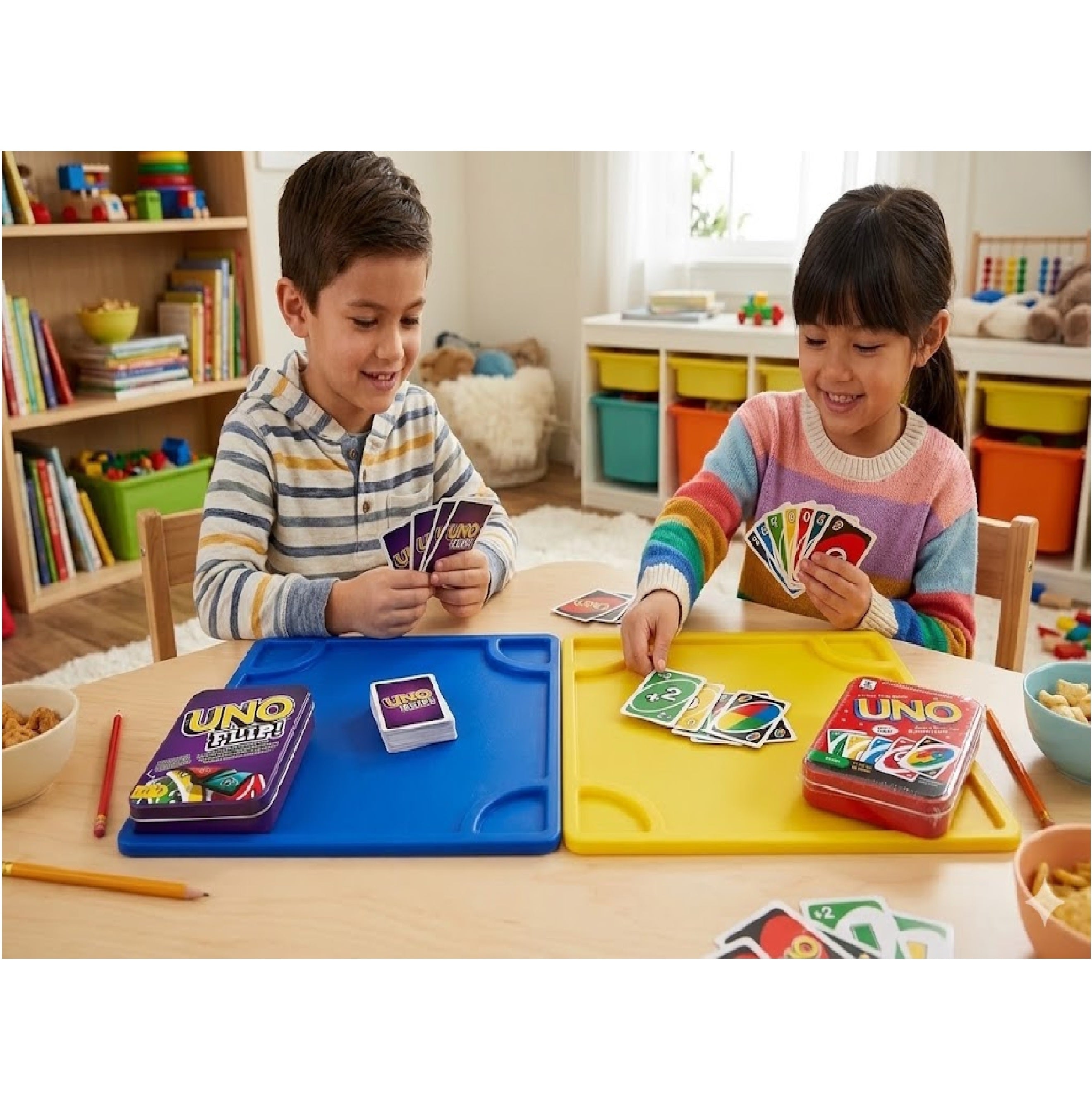 UNO Flip Tin Card Game & UNO Red Tin Card Game Combo | Friends, Family & Travel