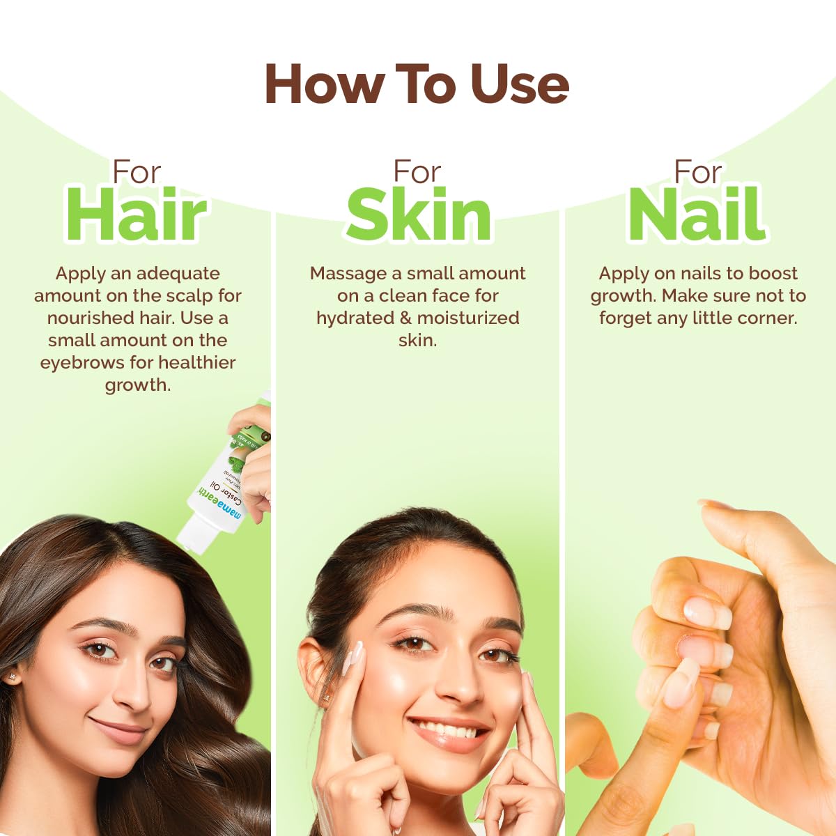 Mamaearth Castor Oil For Skin , Hair and Nails - 150 ml