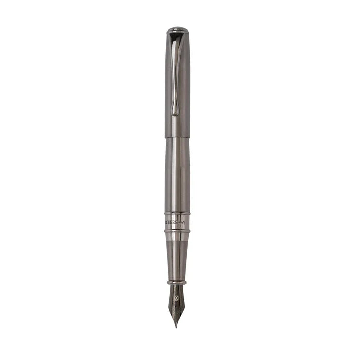 SWISSBRAND Lumina 2537 Gunmetal finish Fountain Pen with gunmetal trim