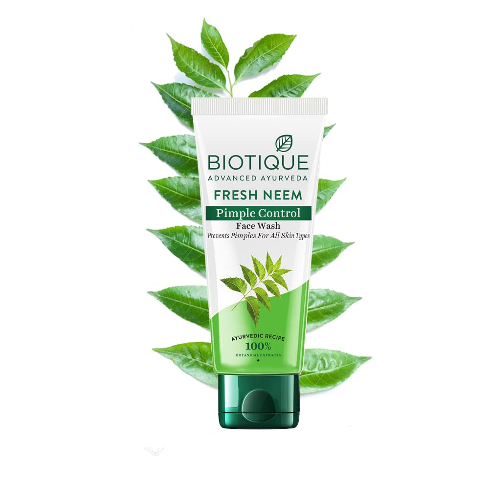 Biotique Fresh Neem Pimple Control Face Wash| Ayurvedic and Organically Pure| 150mL