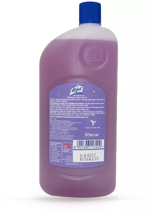 Lizol Lavender Disinfectant Floor Cleaner Liquid Bottle Of 975 Ml