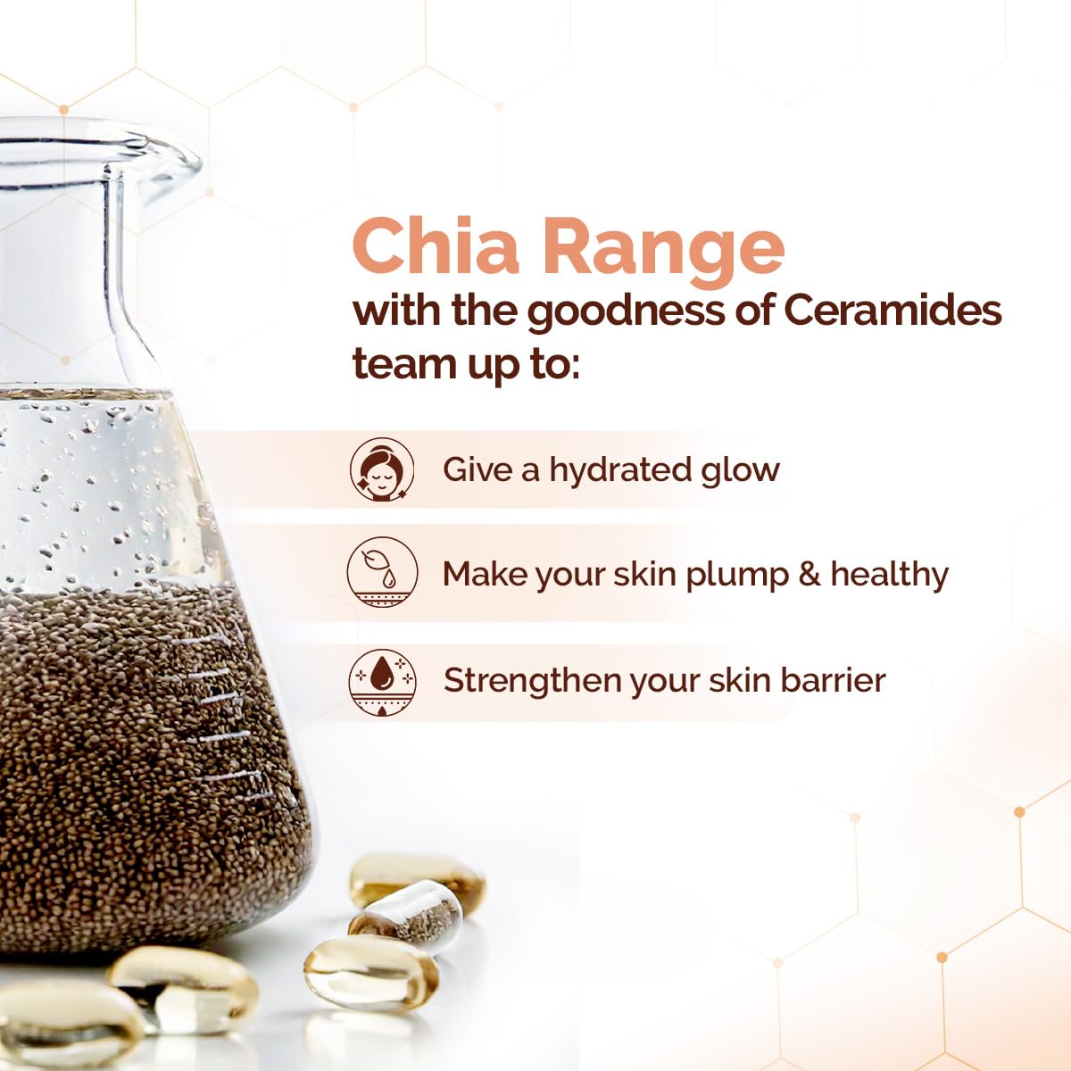 Mamaearth Chia Oil-Free Moisturizer with Chia Seed & Ceramides for Healthy Skin Barrier - 80 gm