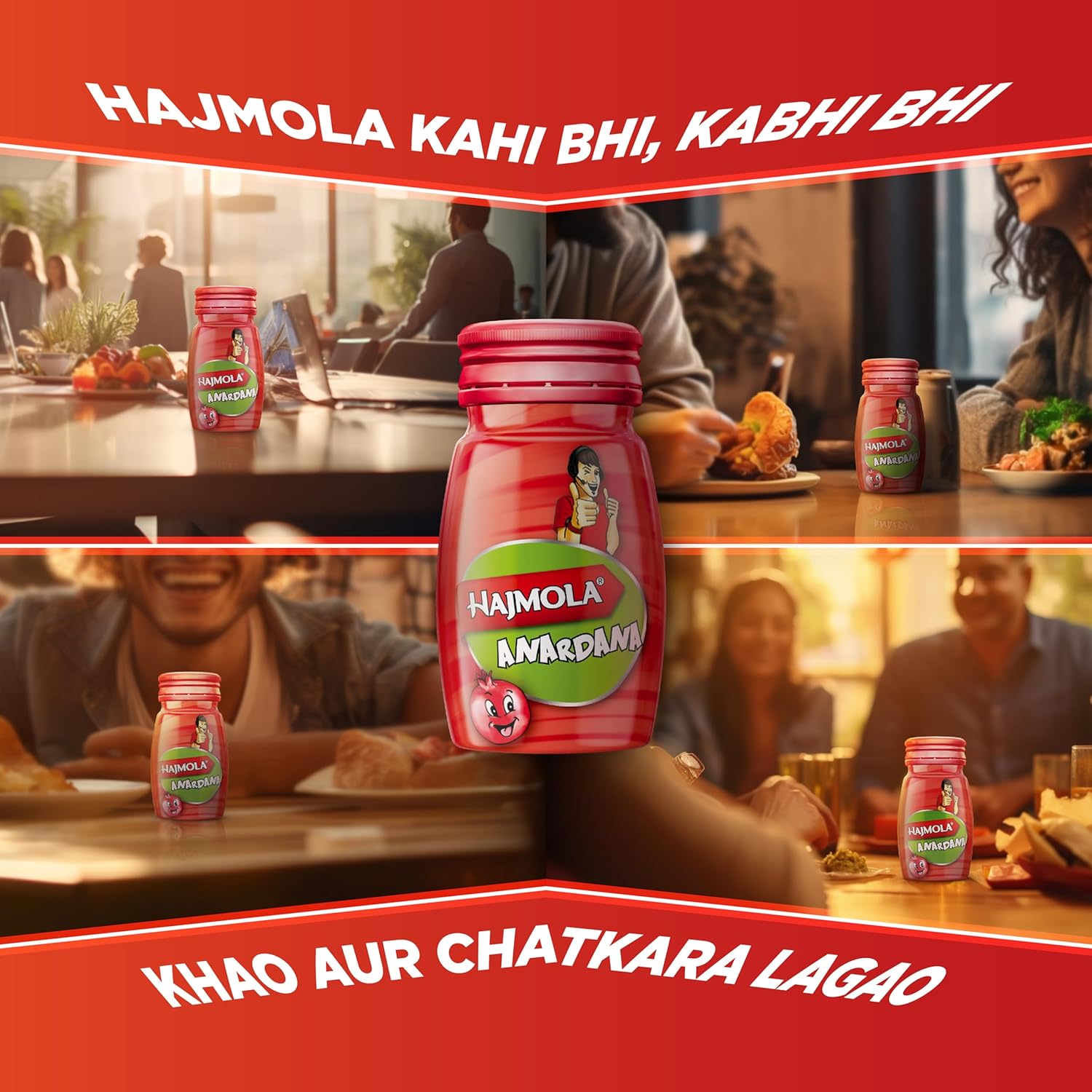 Dabur Hajmola Tasty Digestive Tablets (Anardana Flavour) - 120 Tabs & Dabur Hajmola Tasty Digestive Tablets (Regular Flavour) - 120 Tabs