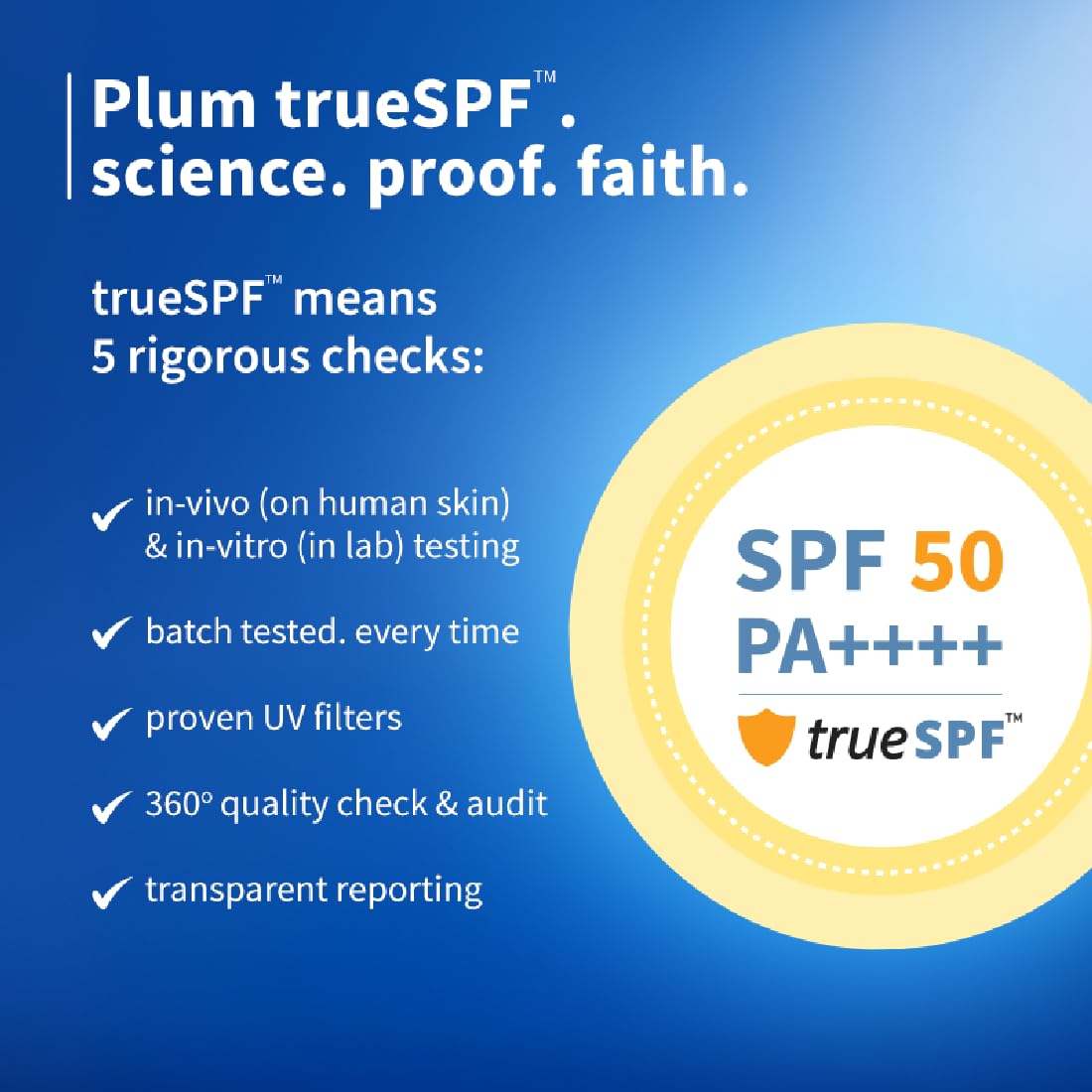Plum 2% Niacinamide Sunscreen SPF 50 PA+++ UVA/B - Reduces Tan, No White Cast, Dermat Tested - 50 gm