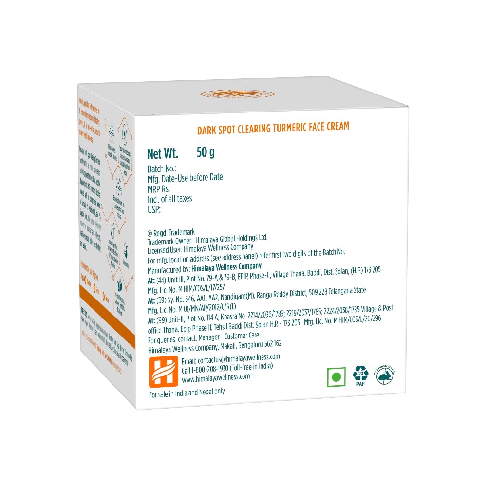 Himalaya Dark Spot Clearing Turmeric Face Cream - 50 gm