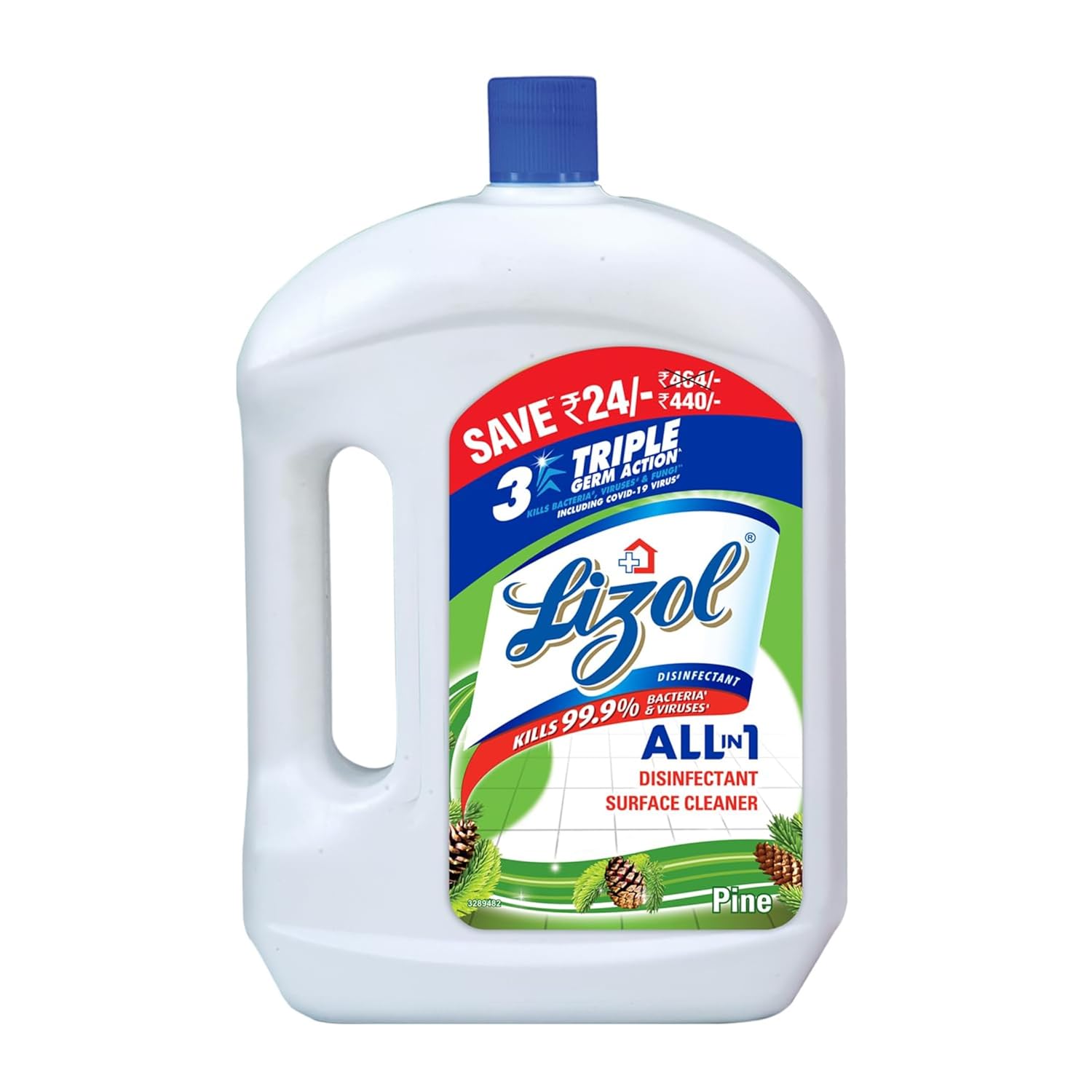 Lizol Disinfectant Surface & Floor Cleaner Liquid, Pine - 2 Litre