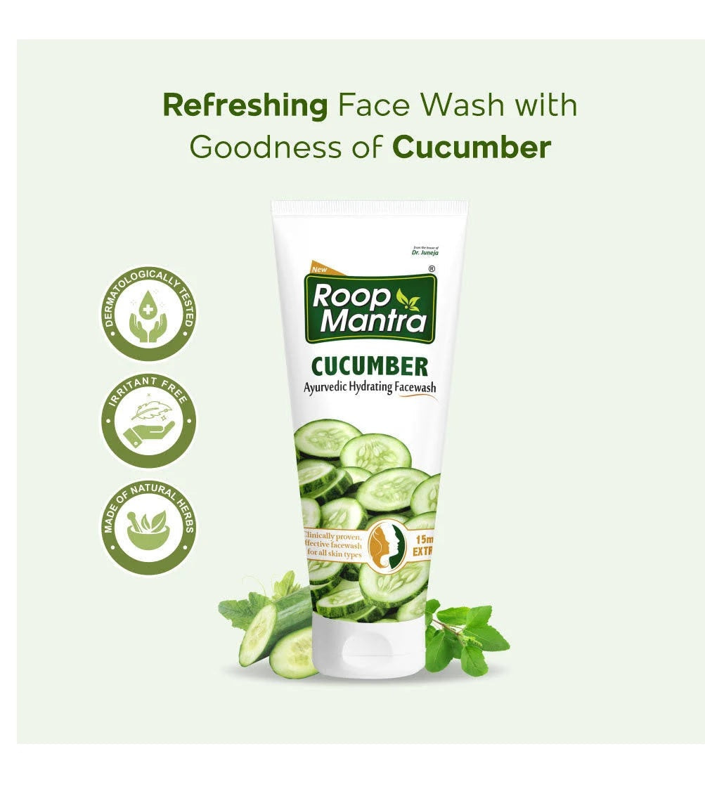Roop Mantra Cucumber Face Wash For Dry Skin | 115 Gm