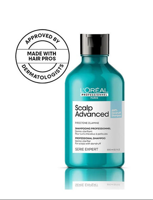 LOreal Professionnel Scalp Advanced Anti-Dandruff Dermo-Clarifier Shampoo + Metal Dx Hair Mask - combo 300ml + 250ml