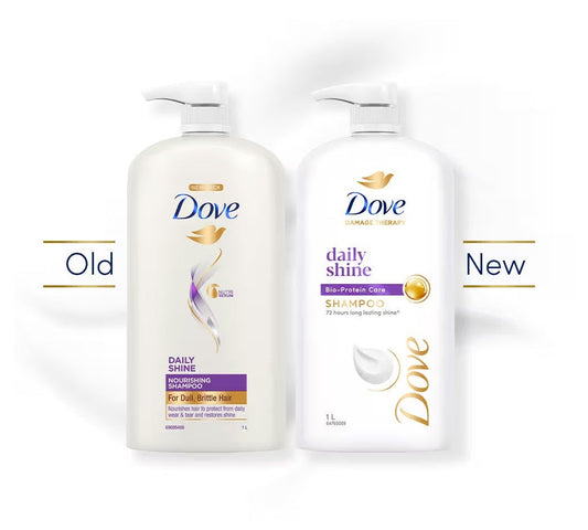 Dove Daily Shine Shampoo + Shine Serum With UV Protection - Combo - 100ml + 1L